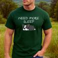 Boston Terrier Puppy Need More Sleep Pajama For Bedtime Men's Casual T-Shirt Forest
