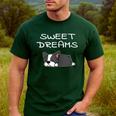Boston Terrier Puppy Sweet Dreams Pajama For Bedtime Men's Casual T-Shirt Forest