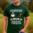 Boston Terrier Shirt Coffee And Boston Terrier Cute Dog For Men Women Girls Kids Men's Casual T-Shirt Forest