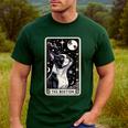 Boston Terrier Tarot Card Star With The Moon Men Women Kids Men's Casual T-Shirt Forest
