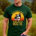 Boston Terrier Never Underestimate a Girl With a Bostie Men's Casual T-Shirt Forest