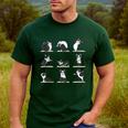 Boston Terriers Yoga Men's Casual T-Shirt Forest