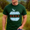 Chicago Flag Teacher School Cute Men&#x27;s Casual T-Shirt Forest