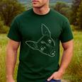 Dog American Hairless Terrier Men's Casual T-Shirt Forest