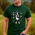 Dog Boston Terrier For Men Women Men's Casual T-Shirt Forest