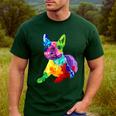 Dog Lover Boston Terrier Dog Colorful Boston Terrier Men Women Kids Men's Casual T-Shirt Forest