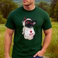 Girls I Heart Mom Love Mama Boston Terrier Dog Lover Men's Casual T-Shirt Forest