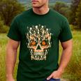 Halloween Costume Skull Boston Terrier Dog Lover For Men Women Kids Men's Casual T-Shirt Forest