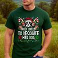 Most Likely Decorate Her Boston Terrier Dog Ugly Christmas Men's Casual T-Shirt Forest