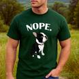 Love NOPE Boston Terrier Dog Lover Men's Casual T-Shirt Forest