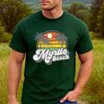 Myrtle Beach South Carolina Retro 70s Vintage Vacation Men's Casual T-Shirt Forest