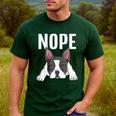 Nope Boston Terrier Puppy Dog Bostie Lover Men Women Girls Kids Men's Casual T-Shirt Forest