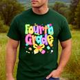 Preppy Fourth Grade Back To School 4th Grade Teacher Girls Men&#x27;s Casual T-Shirt Forest