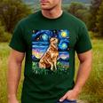 Red Heeler Starry Night Cattle Dog Colorful Art By Aja For Men Women Girls Kids Men's Casual T-Shirt Forest