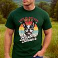 Retro Life Is Better With Boston Terrier Mom Dog Lover Men's Casual T-Shirt Forest