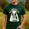 Today Is A Boston Terrier Day Cute Dog Lover Cartoon Men's Casual T-Shirt Forest