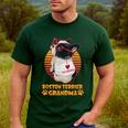 Vintage Boston Terrier Grandma Wear Sunglasses Dog Lover Men Women Girls Kids Men's Casual T-Shirt Forest