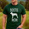 Vintage Boston Terrier Mom Dog Owner Bostie Mother Men's Casual T-Shirt Forest