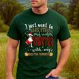 Watch Christmas Movies With My Boston Terrier Bostie Men's Casual T-Shirt Forest