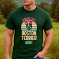 Worlds Best Boston Terrier Aunt Men's Casual T-Shirt Forest