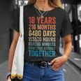 18年目の記念日 彼 彼女 カップル 18回目の結婚 Tシャツ 彼女への贈り物