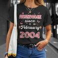 2004年2月から素晴らしい花、2004年2月の誕生日。 Tシャツ 彼女への贈り物