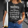 2年 結婚記念日 結婚 結婚記念日 結婚記念日 結婚結婚式 Tシャツ 彼女への贈り物