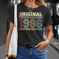 40 歳の誕生日 男性 オリジナル ヴィンテージ 1986 年 ギフト 長袖tシャツ Tシャツ 彼女への贈り物