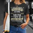 47 Años Cumpleaños Las Leyendas Nacen En Octubre De 1978 Camiseta unisex Regalos para ella