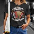 Accordionists Know How To Push Buttons 面白い レトロ アコーディオン Tシャツ 彼女への贈り物
