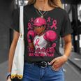 African American In October We Wear Pink Breast Cancer T-Shirt Gifts for Her