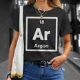 Argon Ar 元素周期表 サイエンスギフト Tシャツ 彼女への贈り物