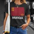 Bandera Región De Murcia In Mangas Camiseta unisex Regalos para ella