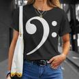Bass Note F Key Bass Player Music Bass Clef Tシャツ 彼女への贈り物