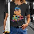 Capybara Riding Train Cute Kawaii Cartoon Rail Adventure Tシャツ 彼女への贈り物