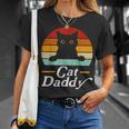 Cat Daddy Retro Compleanno & Festa Del Papà Gatto Papà Uomo Maglietta Regalos para ella