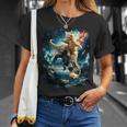 Chat De L'espace À Chevalur Le DinosaureRex T-Shirt Cadeaux pour elle