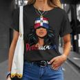 Chica Dominicana Bandera República Dominicana Orgullosa Dominicana Camiseta unisex Regalos para ella