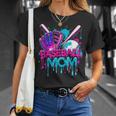 Cool Baseball Mom Neon Drip Sports Fan T-Shirt Gifts for Her
