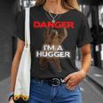 Danger I'm A Big Hugger 面白い危険な熊のハギング Tシャツ 彼女への贈り物