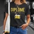 Diplômé Bar Humour Fêtard Bière Apéro T-Shirt Cadeaux pour elle