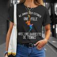 Drôle Fille Avec Une Raquette De Tennis Joueur De Tennis T-Shirt Cadeaux pour elle
