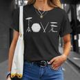 Drummer Love グラフィックドラムセット ドラミングミュージシャン ロックバンド Tシャツ 彼女への贈り物