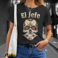 El Jefeugarkull Dia De Los Muertos El Jefe T-Shirt Cadeaux pour elle