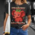 Elefante Fresa Italiano Brainrot Camiseta unisex Regalos para ella