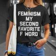 Feminism Myecond Favorite F Word ファニーフェミニスト Tシャツ 彼女への贈り物
