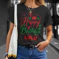 Happy Birthday Lulu かわいいクリスマスルル Tシャツ 彼女への贈り物