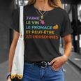 Humour Françaisin Et Fromage Citation Drôle T-Shirt Cadeaux pour elle