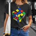 Impossible Rubik Rubix キューブポケット レトロ ゲームボーイ Tシャツ 彼女への贈り物