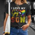 Io Amo Il Mio Gay Figlio Lgbt Orgoglio Mamma Papà Maglietta Regalos para ella